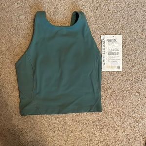 Lululemon high neck align tank, size 2, tidewater teal. NEW with tags removed
